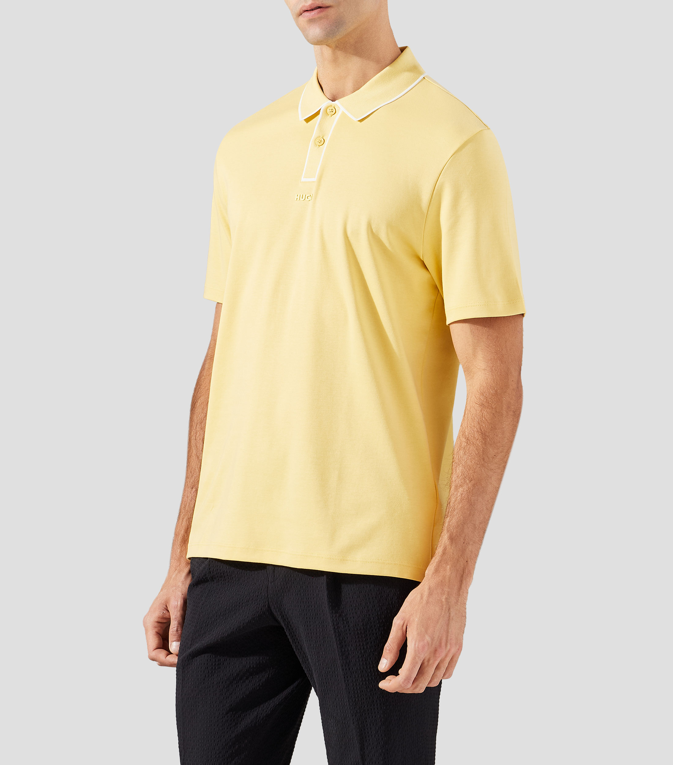 Playera polo manga corta lisa Hombre